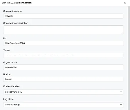 create influxdb connection