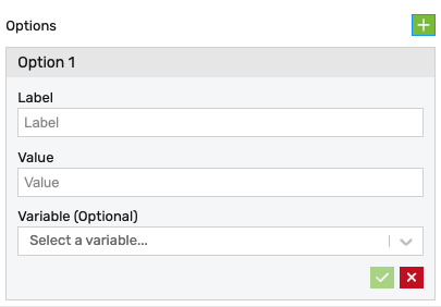 Drop-Down Input Options